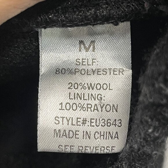 Elodie Women's Wool Blend Teddy Coat Jacket Black Size M - Picture 3 of 5